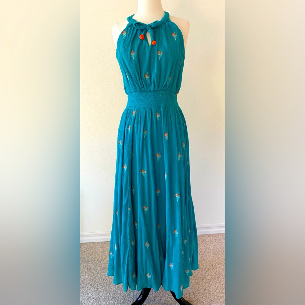 Women’s Anthropologie Floreat Embroidered Maxi Dress, Sz. 4